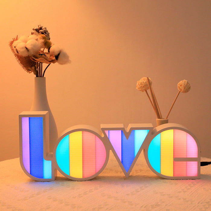 PS LOVE Letter Bedroom Table Lamp