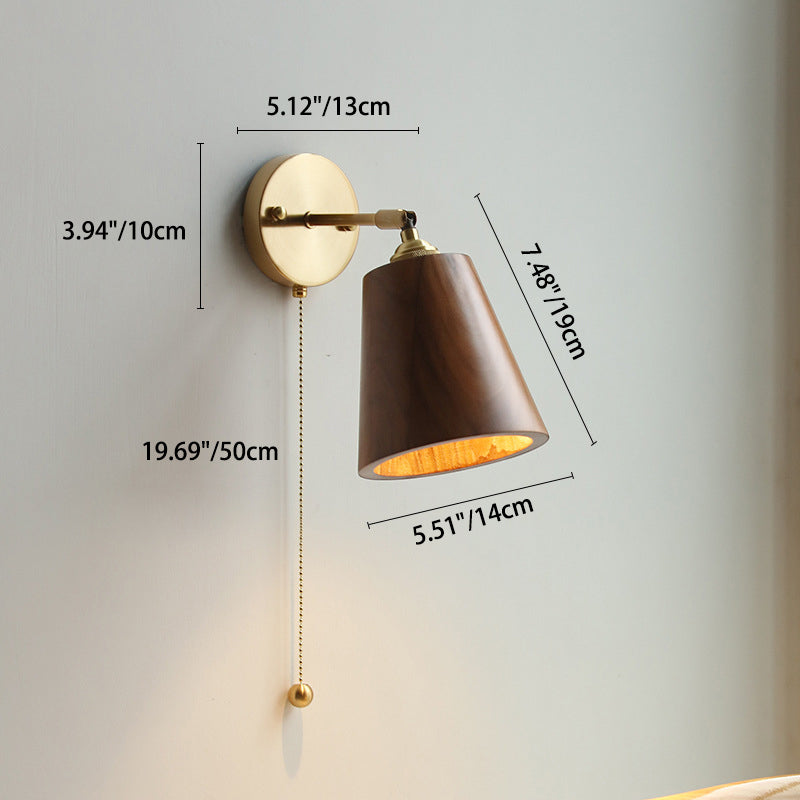 Round Cone Dome Copper Wall Lamp