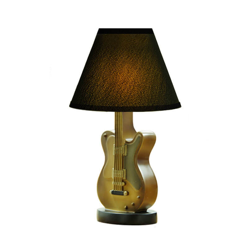 Cartoon Fabric Guitar Table Lamp