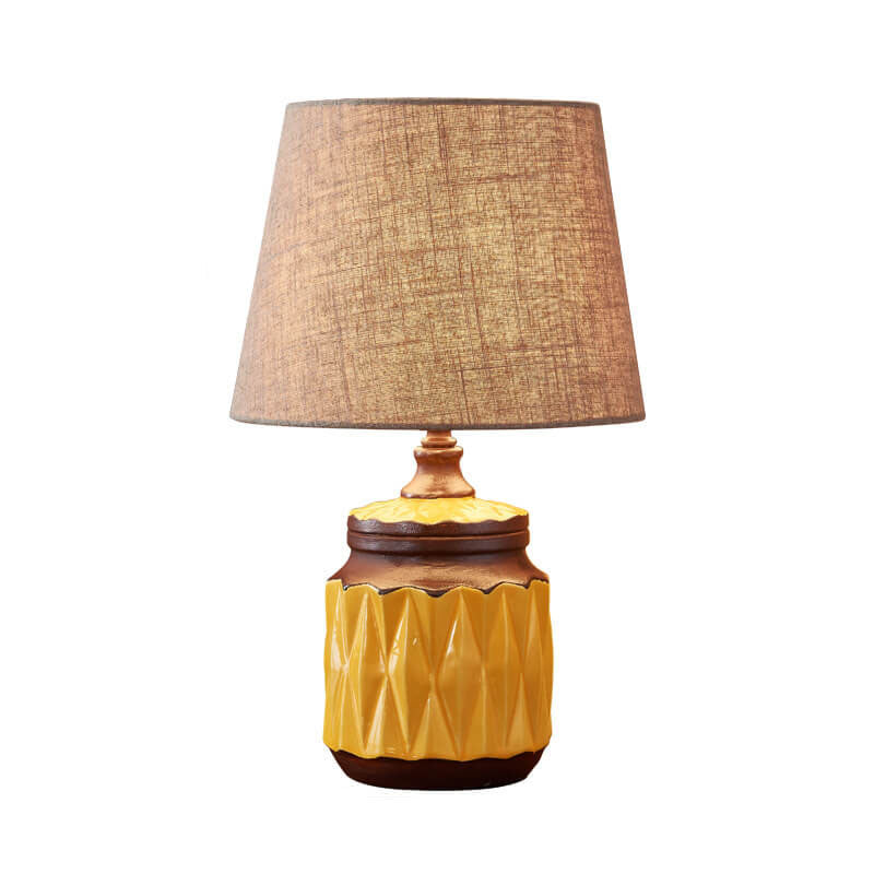 Ceramic Cylindrical Table Lamp