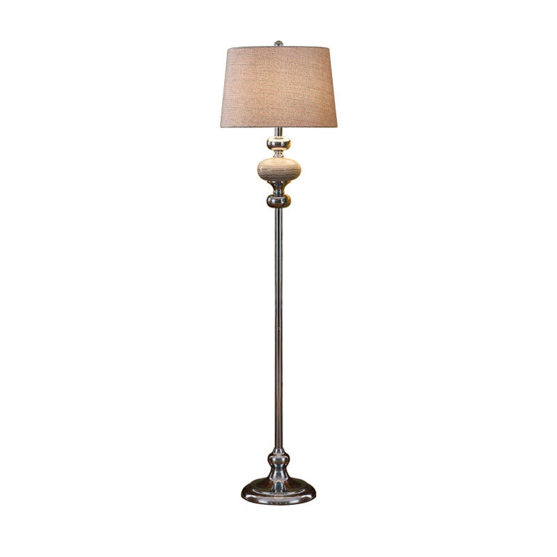 Solid Color Ceramic Fabric Floor Lamp