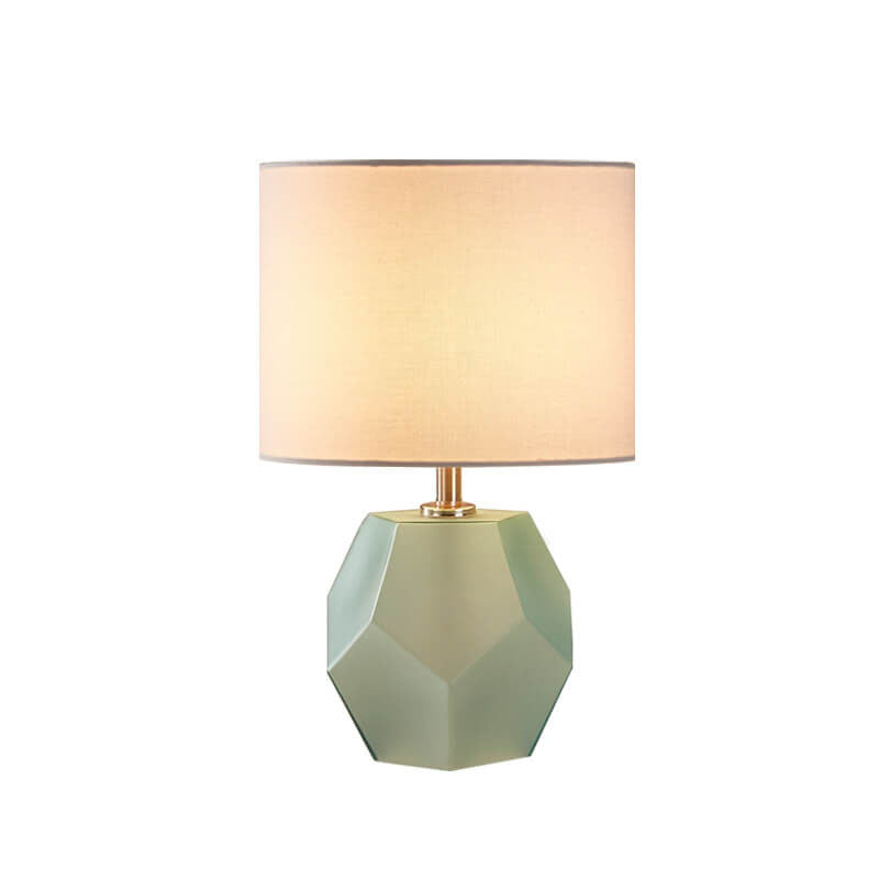 Drum Fabric Rhombus Ball Table Lamp