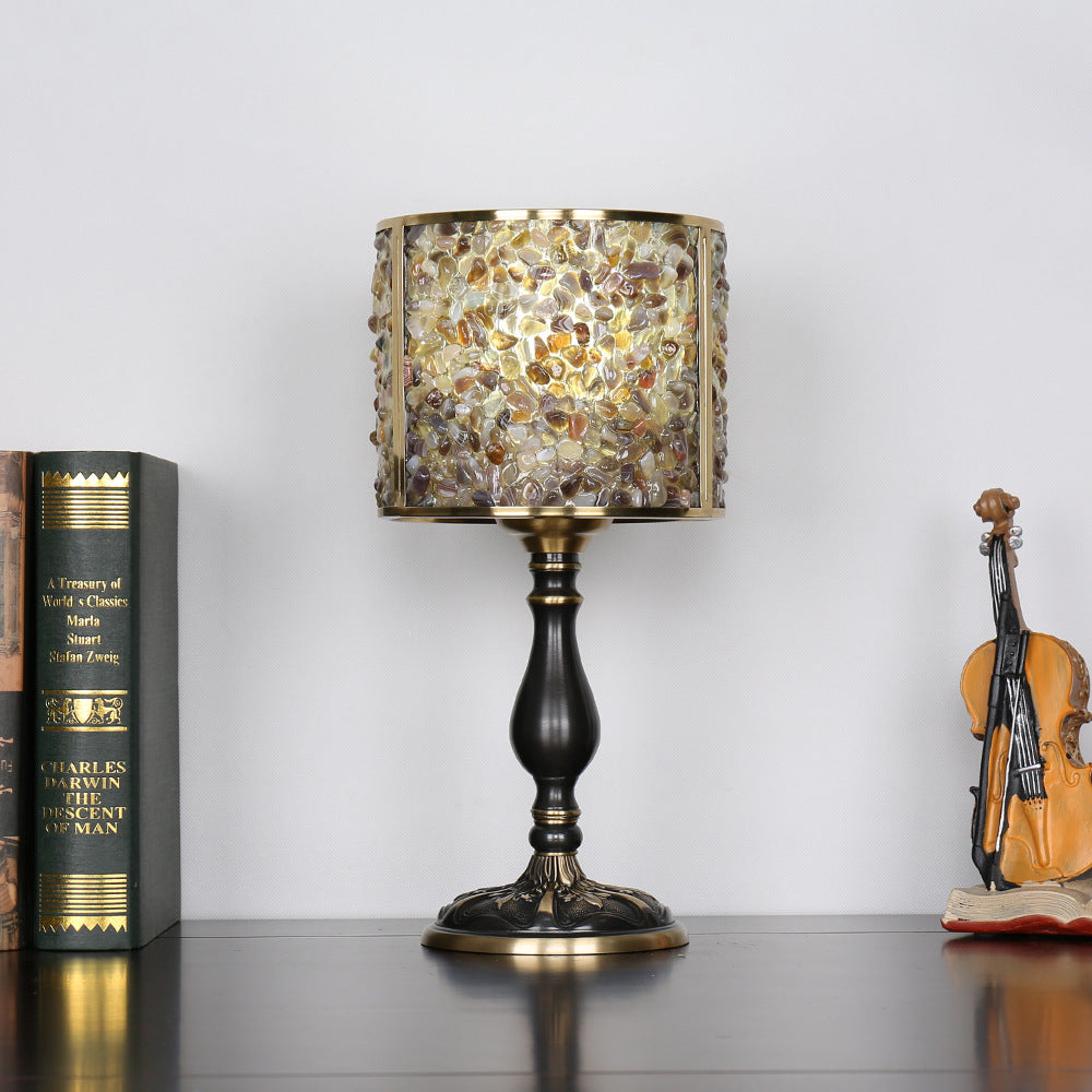 Crystal Stone Full Copper Table Lamp