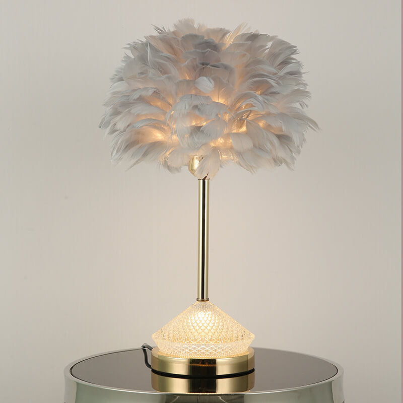 Feather Diamond Acrylic Decorative Table Lamp