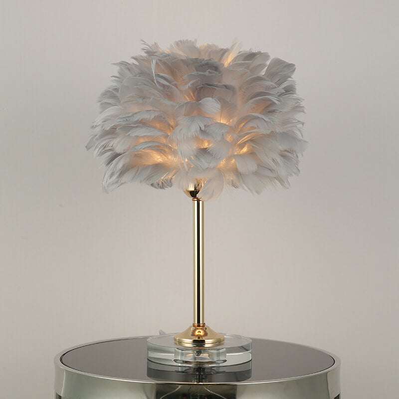 Feather Crystal Table Lamp