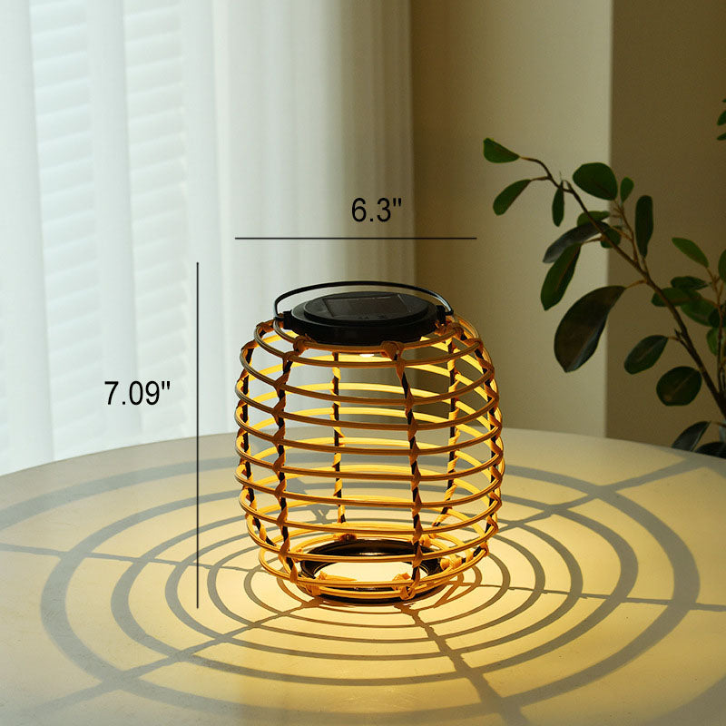Rattan Weaving Cylinder Garden Outdoor Light