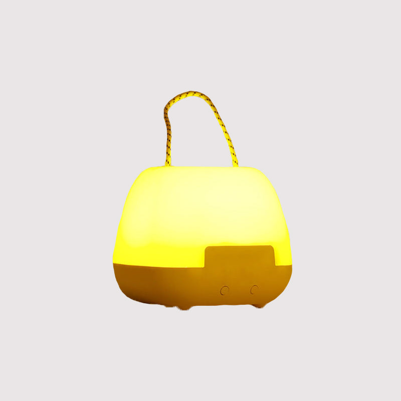 Portable Clock Night Table Lamp
