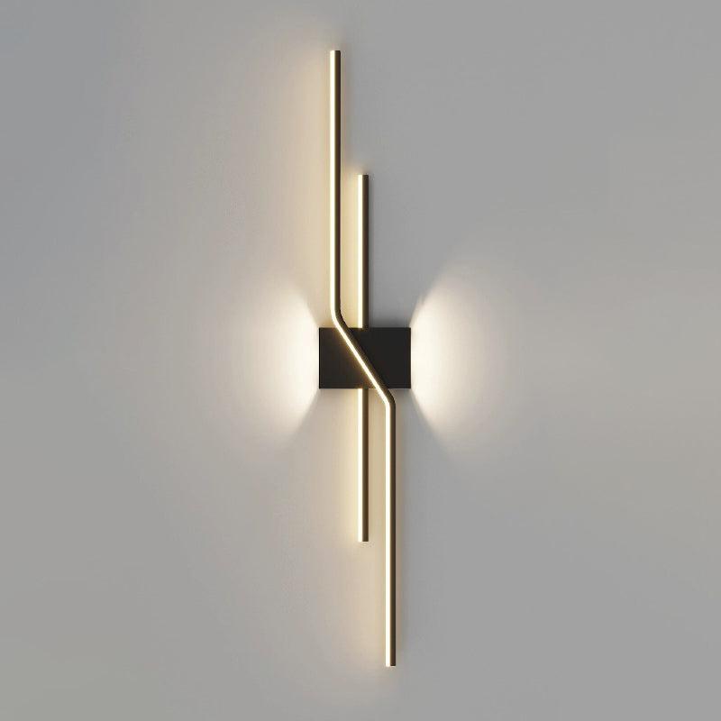 Aluminum Geometric Long Straight Wall Lamp
