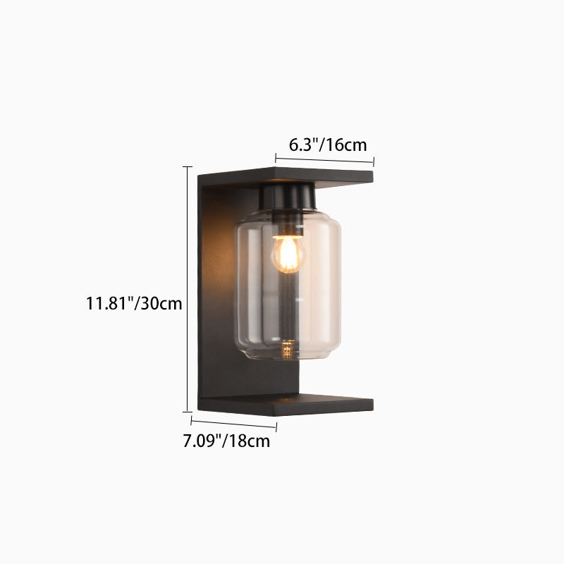 Stainless Steel Cylinder Glass Outdoor Light