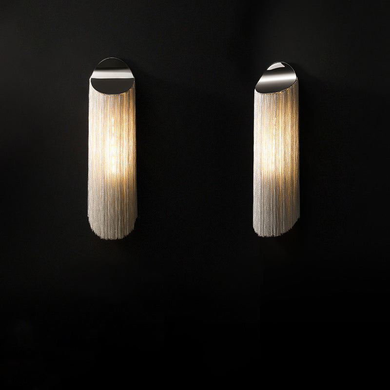 Cylinder Tassel Hardware Plating Wall Lamp