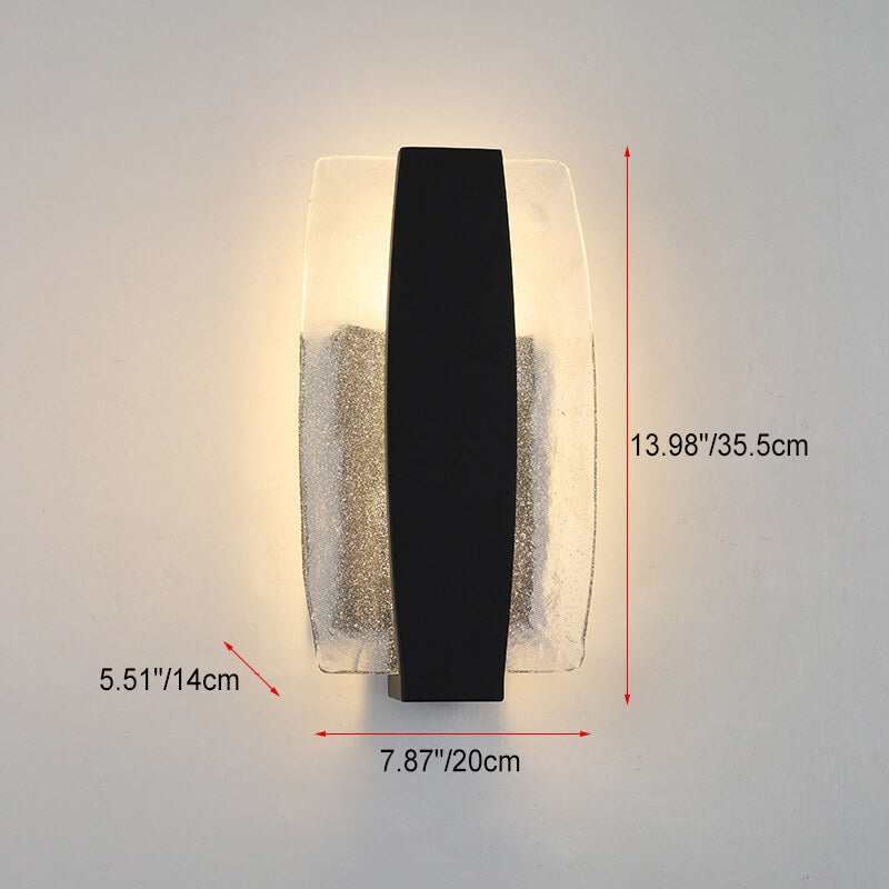 Rectangle Aluminum Glass Patio Outdoor Light