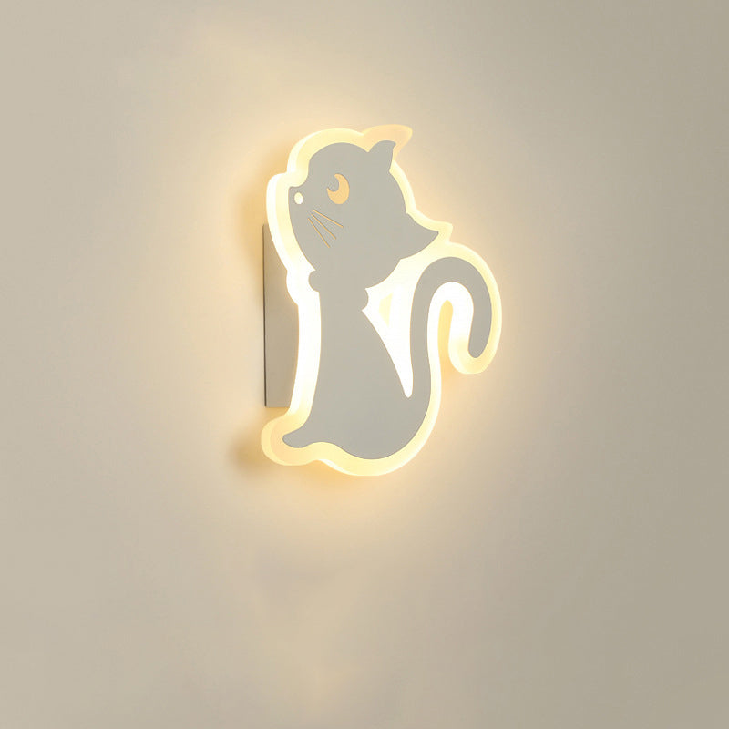Cat-Shaped Acrylic Iron Bedroom Wall Lamp