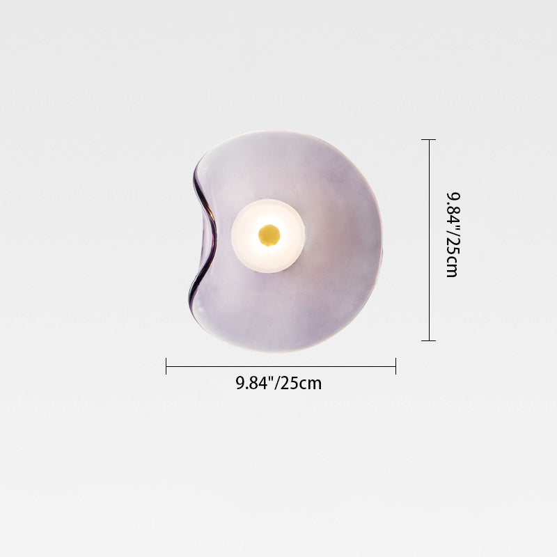 Iron Round Glass Living Wall Lamp