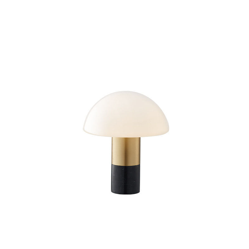 Mushroom Iron Glass Marble Table Lamp