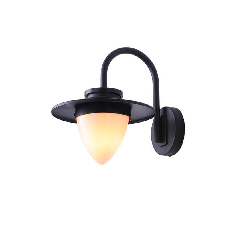 Peach Glass Iron Garden Outdoor Light