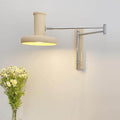 Beige Swing Arm Wall Lamp