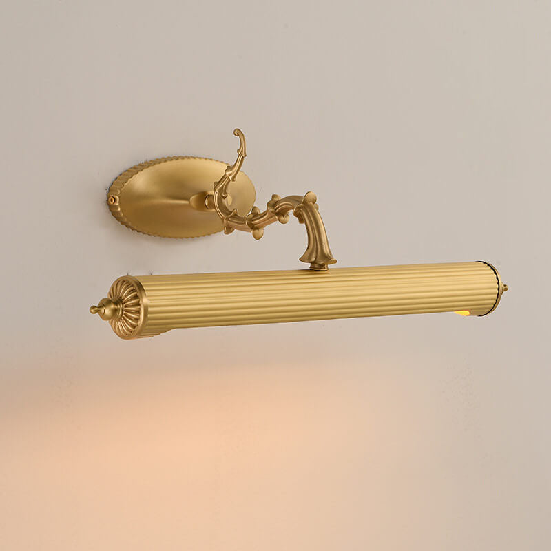 Antique Copper Cylindrical Mirror 2-Light Wall Lamp