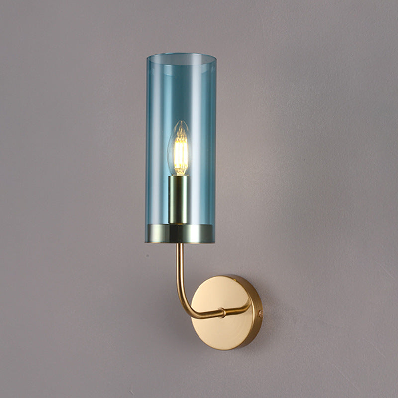 Glass Iron Wall Lamp