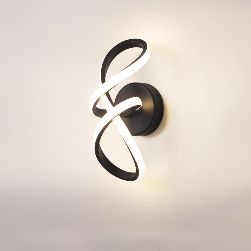 Twisted Line Shape Aluminum Wall Lamp