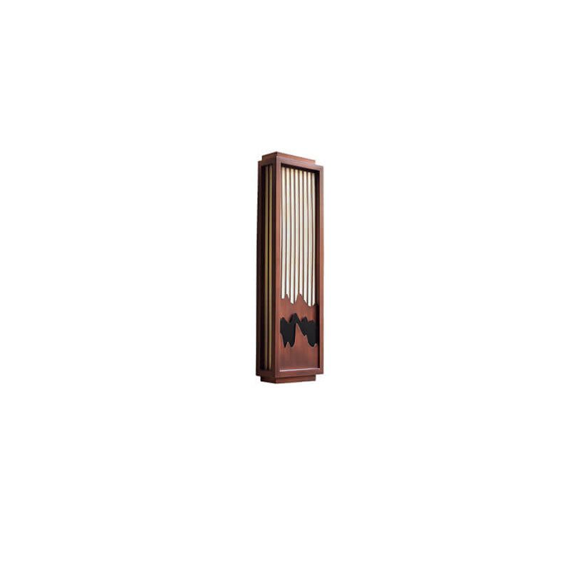Rectangular Faux Marble Stainless Outdoor Light