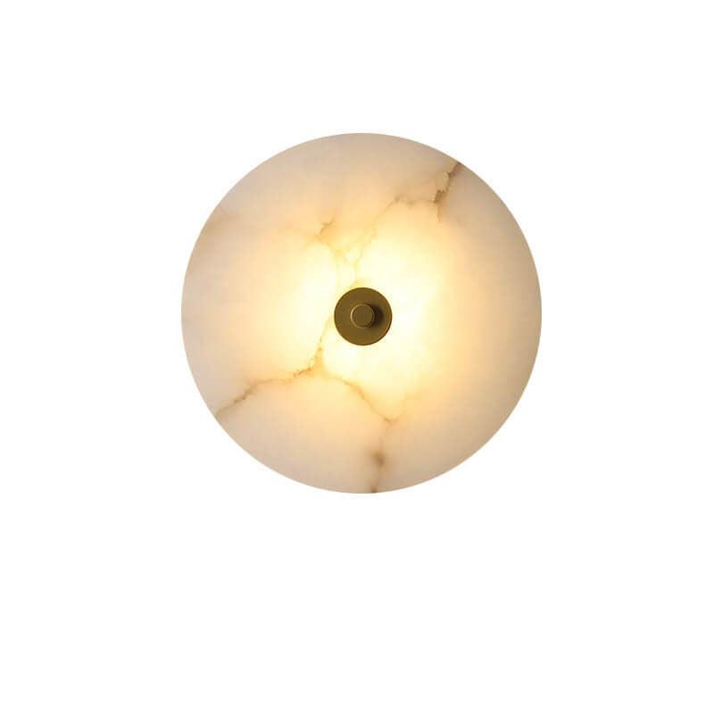 Round Marble Iron Wall Lamp