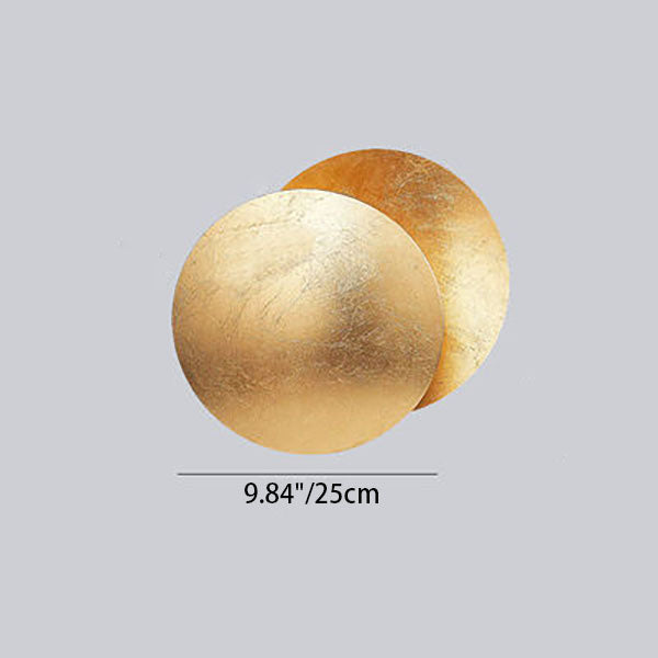 Alloy Round Bedroom Wall Lamp