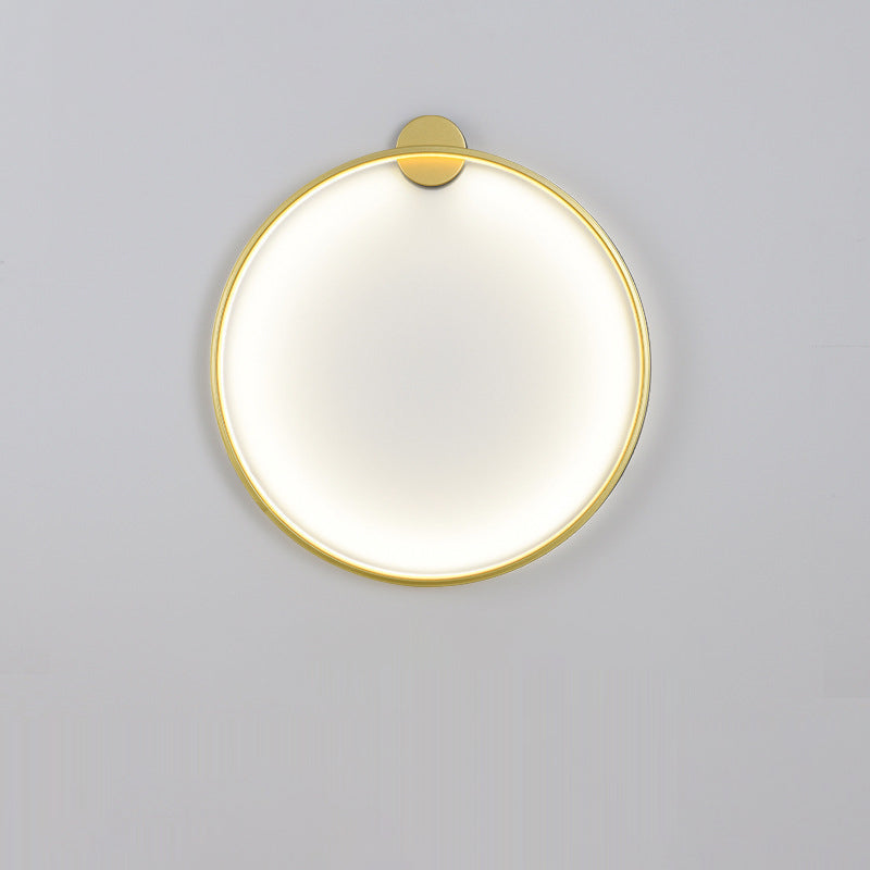 Aluminum Acrylic Round Bedroom Wall Lamp