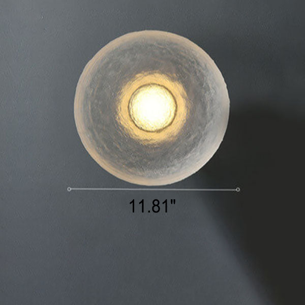 Resin Clear Round Disc Wall Lamp