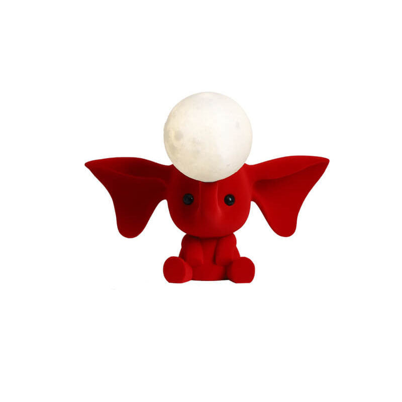 Cartoon Elephant Moon Resin Table Lamp