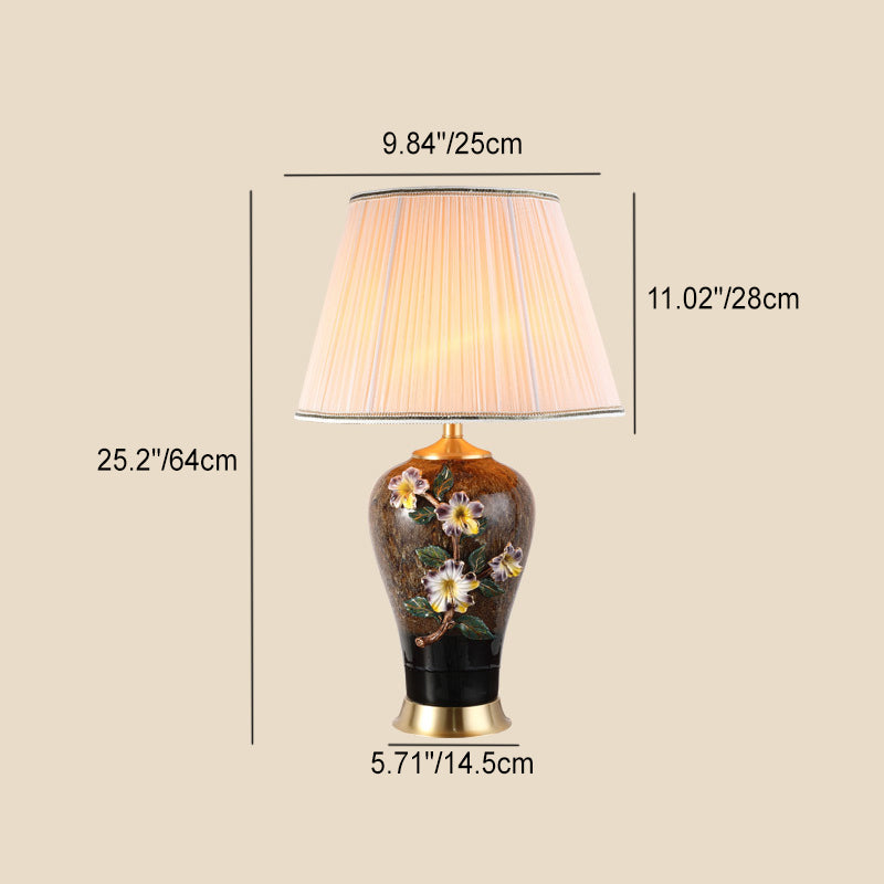 Peach Blossom Vase Shaped Table Lamp
