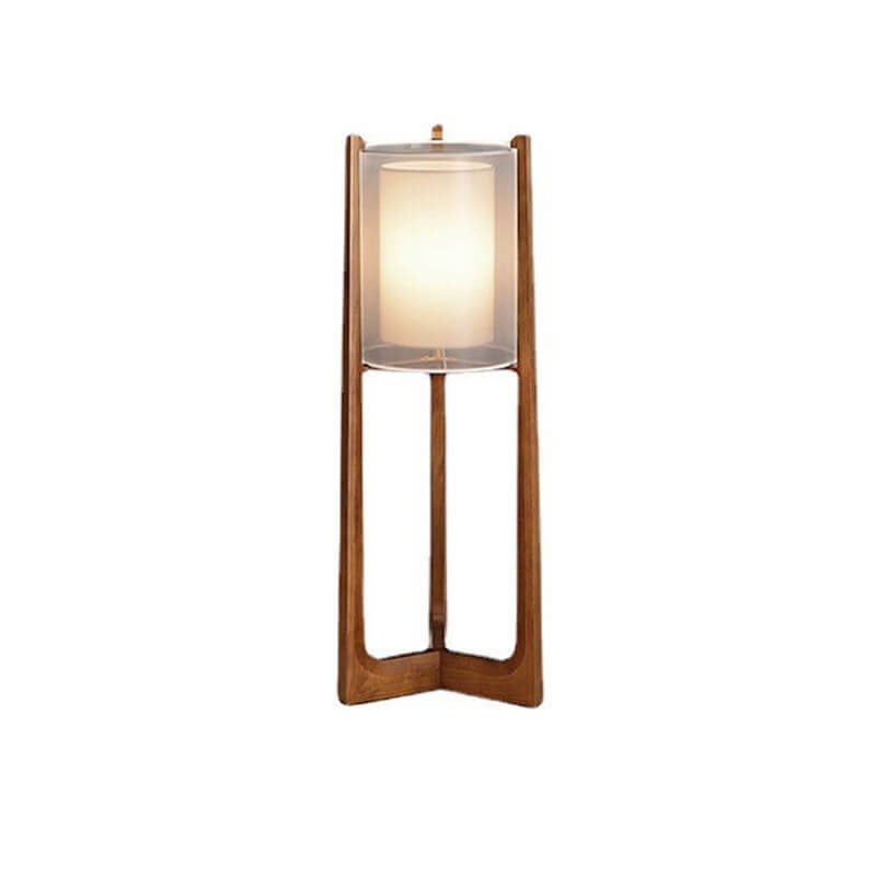 Japanese Minimalist Solid Wood Floor Lamp