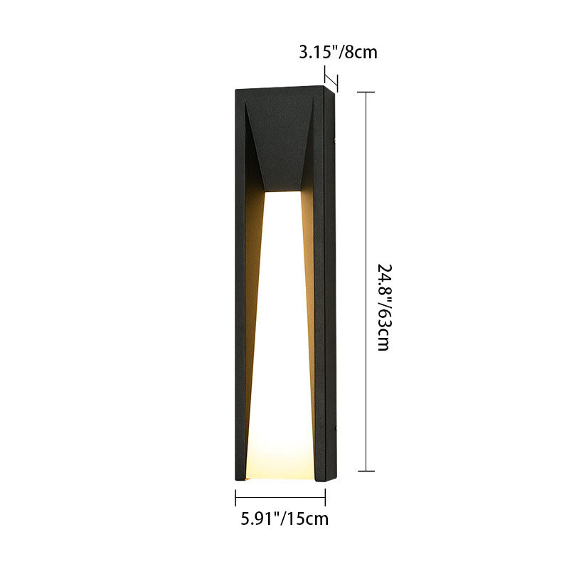 Stainless Steel Cuboid Acrylic Outdoor Light