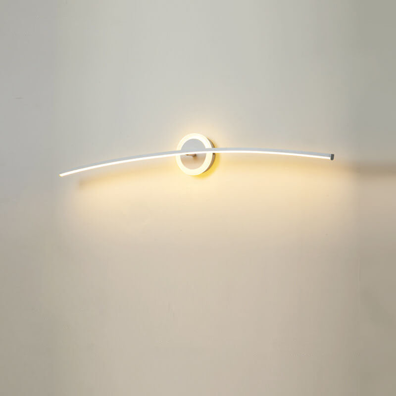Curved Line Mirror Front Wall Lamp