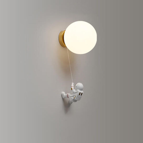 Orb Astronaut Iron Resin Wall Lamp