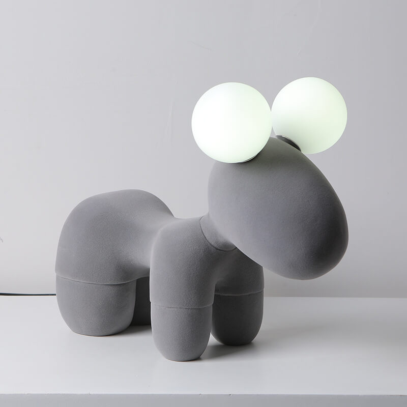 Cartoon Pony Plush Resin 2-Light Table Lamp