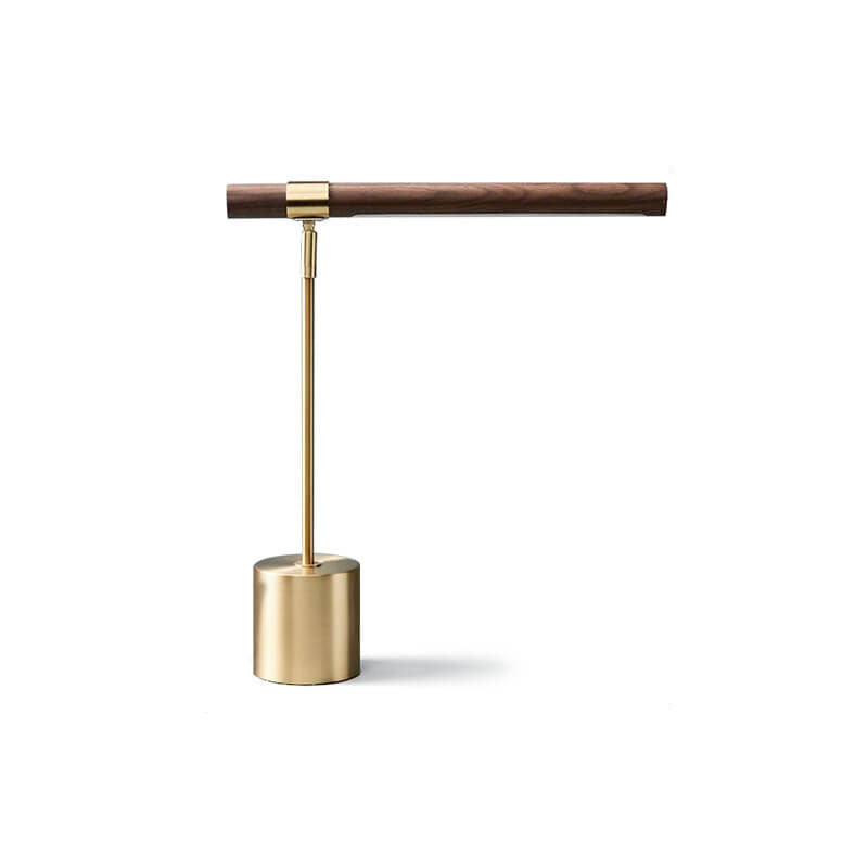 Wood Grain Cylindrical Strip Table Lamp