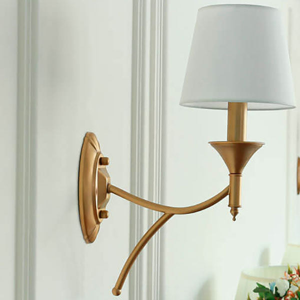 Iron Fabric Mushroom Wall Lamp
