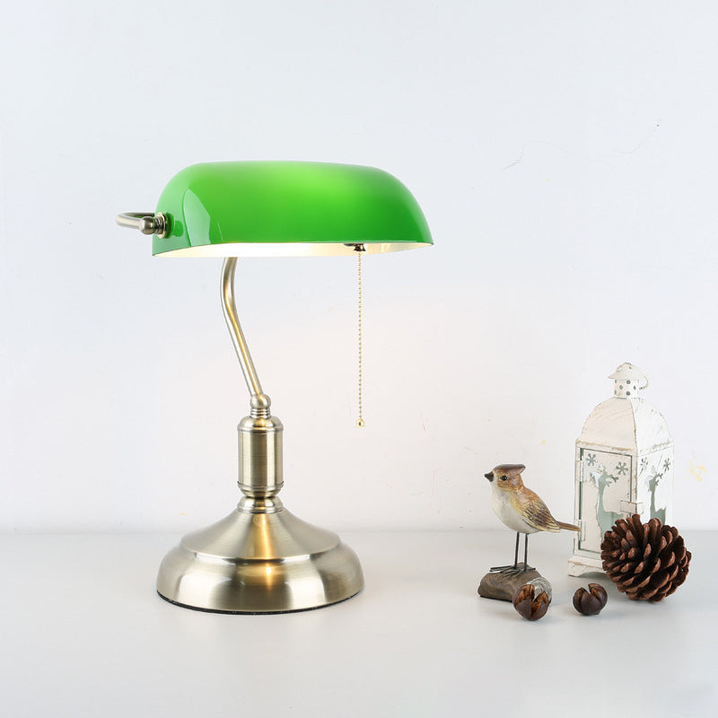 Rectangle Antique Bank Metal Table Lamp