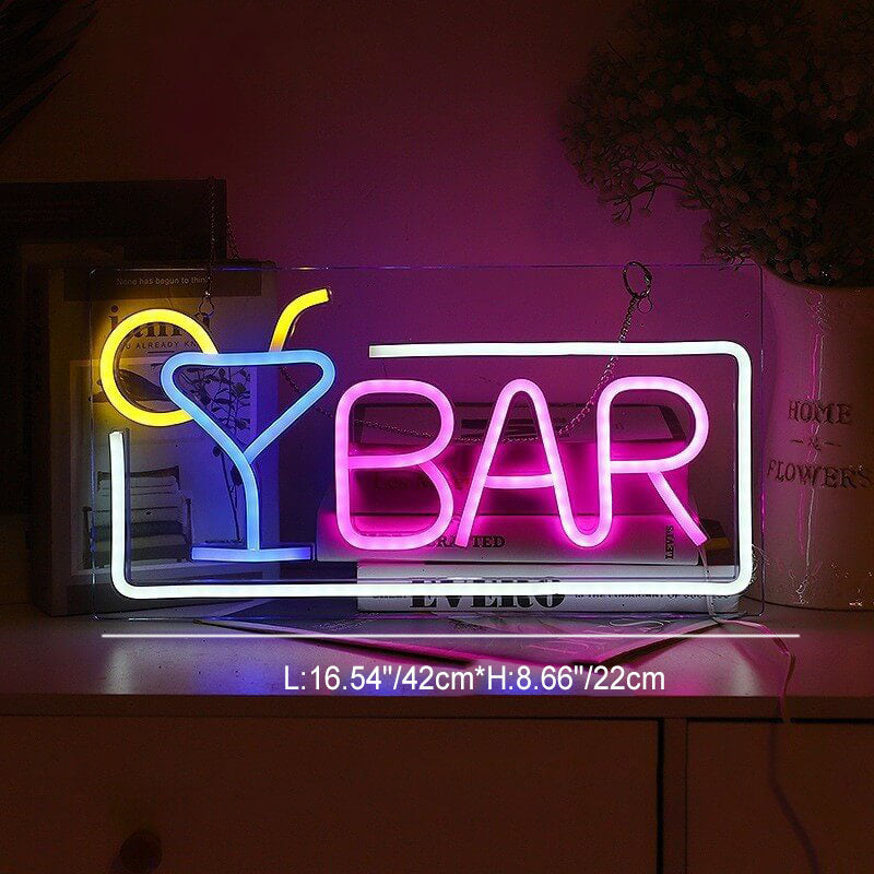 Letters Colorful Transparent Back Table Lamp