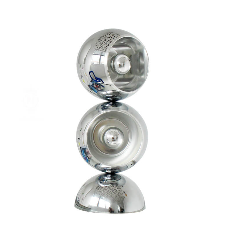 Chrome Metal Orb 1/2/3 2-Light Table Lamp