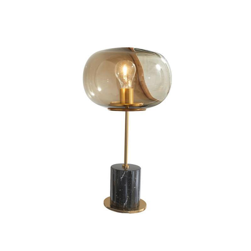 Round Ball Cylinder Marble Table Lamp