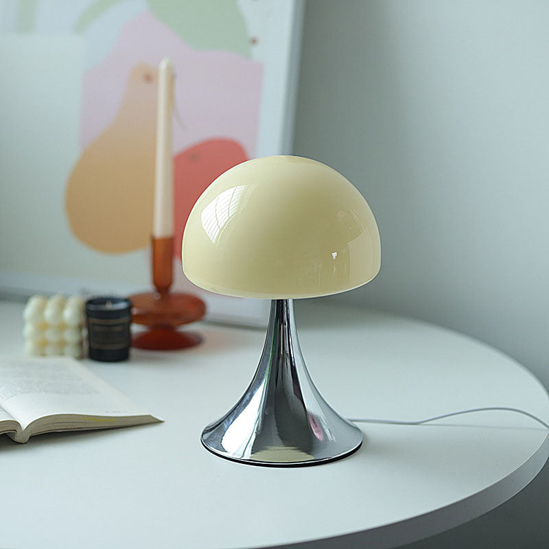 Iron Glass Mushroom Dome Table Lamp