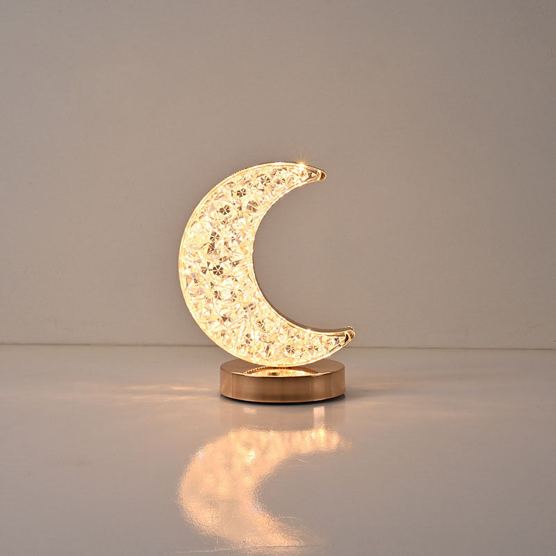 Acrylic Moon Star Geometry Table Lamp