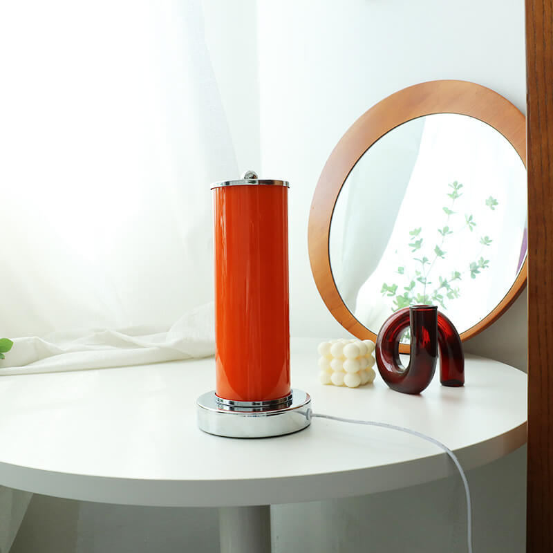 Glass Column Night Table Floor Lamp