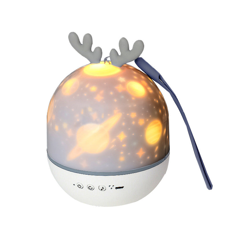 Kids Projectable Round Rabbit Table Lamp