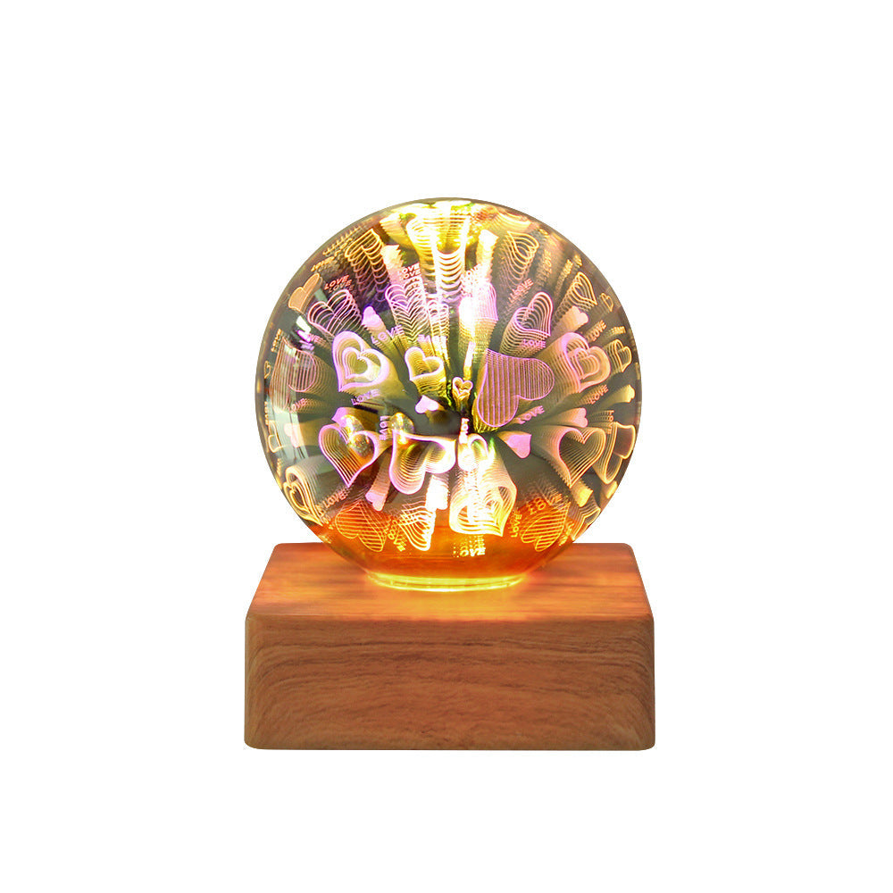 Colorful Glass Ball Plug-in Table Lamp