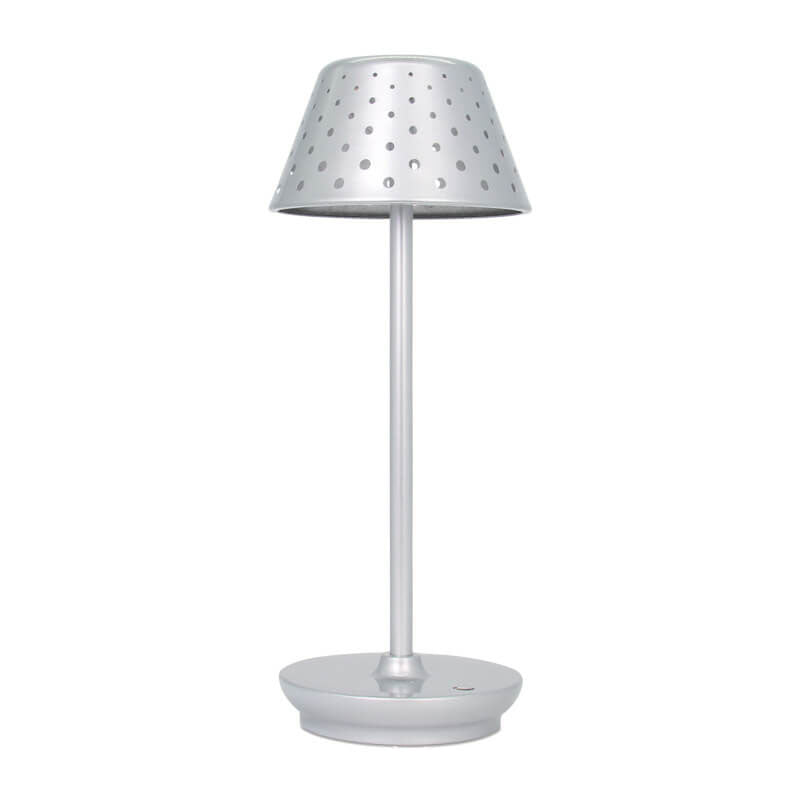 Perforated Wrought Iron Power-on Table Lamp