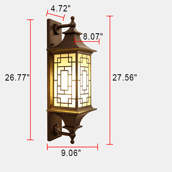 Square Lantern Cage Outdoor Light