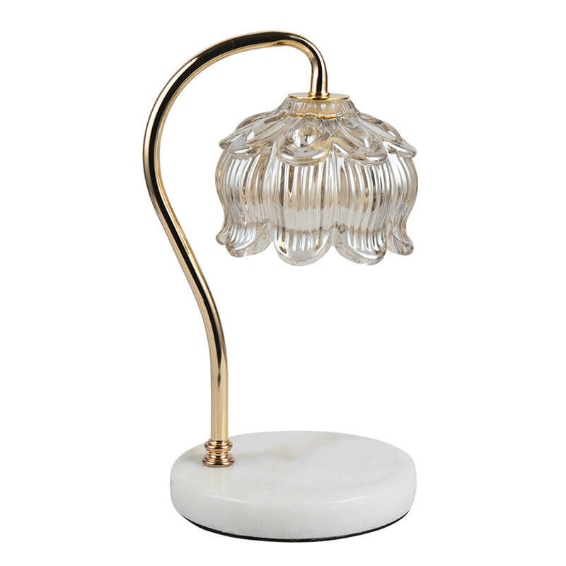 Bell Orchid Design Wood Table Lamp