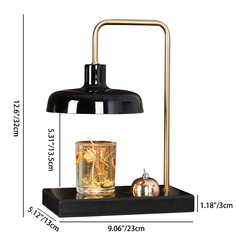 Dome Hardware Marble Melting 2-Light Table Lamp